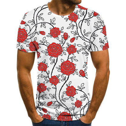 Men's T-shirt summer casual top D printing t-shirt men's