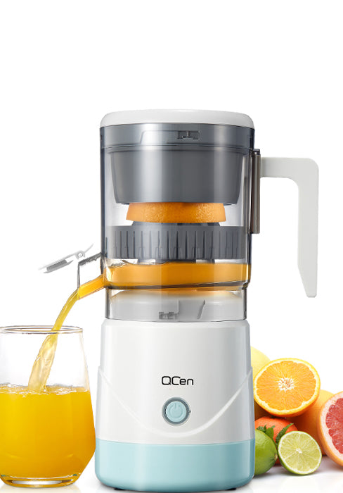 Qcen Juicer Machine, 500W Centrifugal Juicer Extractor with Wide Mouth 3” Feed Chute for Fruit Vegetable, Easy to Clean