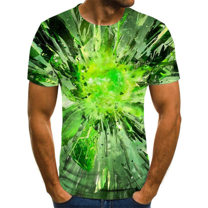 Men's T-shirt summer casual top D printing t-shirt men's