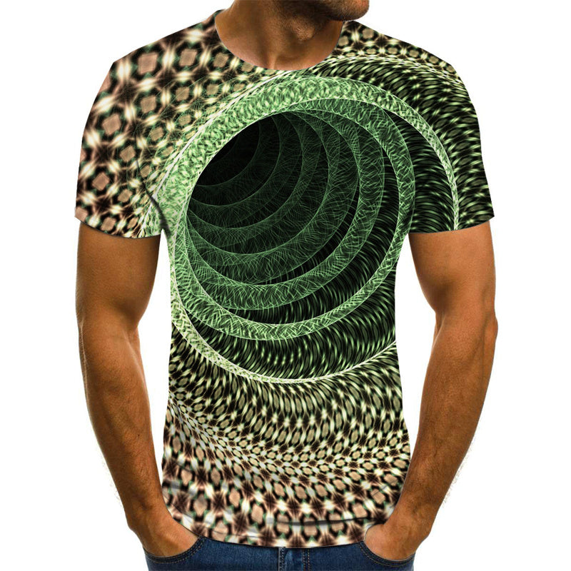 Men's T-shirt summer casual top D printing t-shirt men's