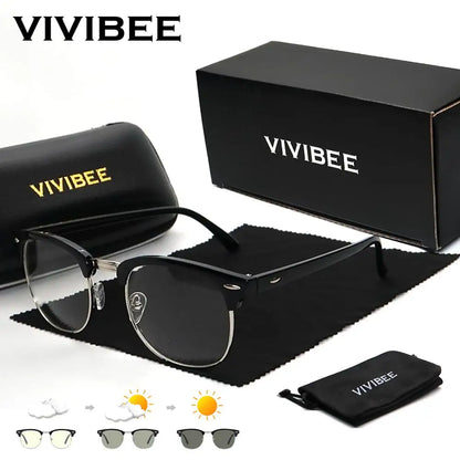 Classic Phochromic Lens Blocking Blue Light Glasses Men Color Changing Computer Gaming Square Anti Bluelight Women Eyeglasses