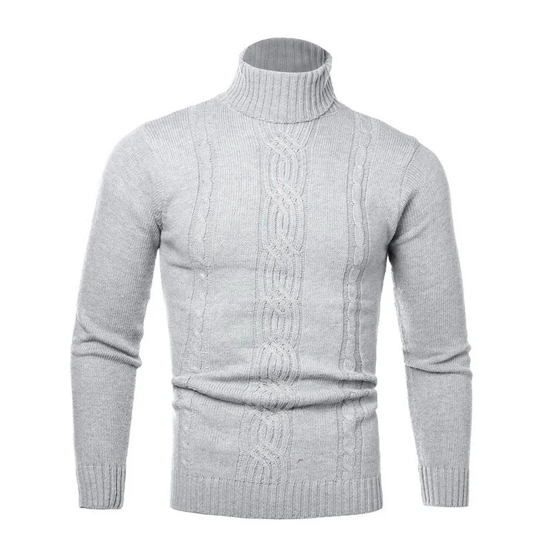 Winter Men's High Quality Turtleneck Sweater Thicken Sweater Casual Pullover