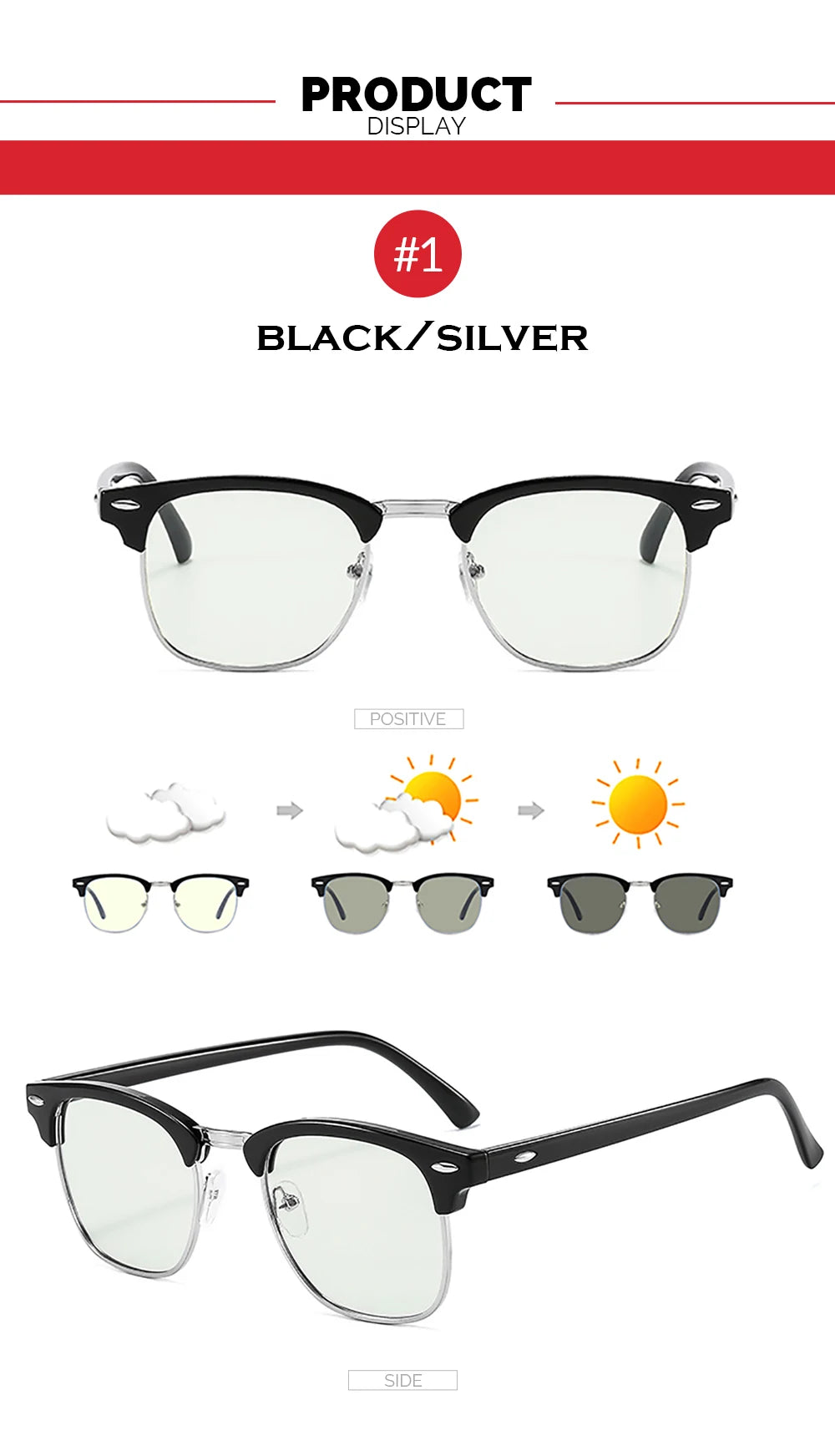 Classic Phochromic Lens Blocking Blue Light Glasses Men Color Changing Computer Gaming Square Anti Bluelight Women Eyeglasses