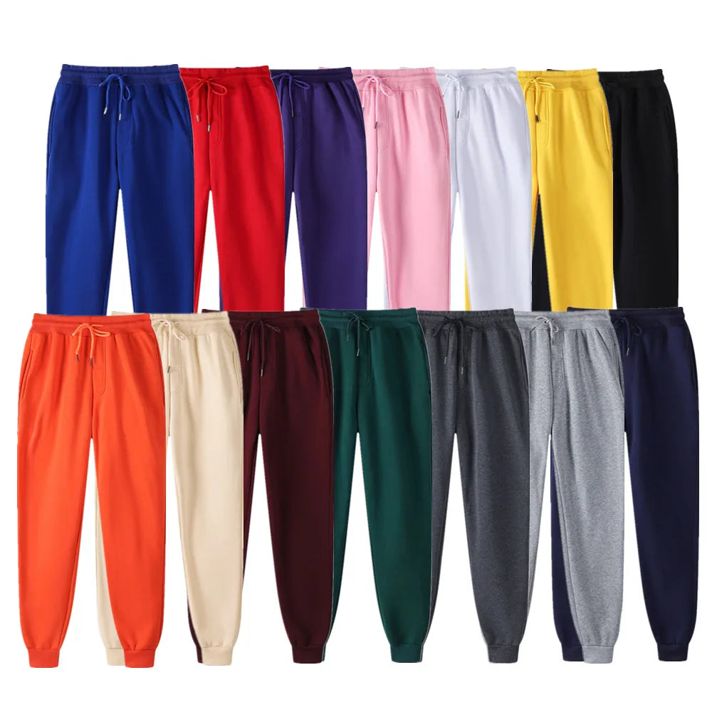 Winter  Men Woman Fleece Trousers Casual Pants Sweatpants Jogger Fashion Sweatpants