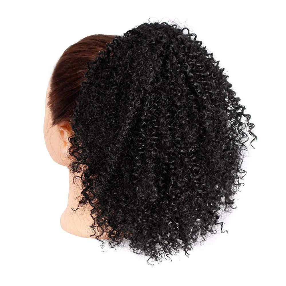 Afro Kinky Curly Hair Ponytail Extensions Clip in Drawstring Ponytail Human Hair Extensions Mongolian Kinky curly Hair Pieces