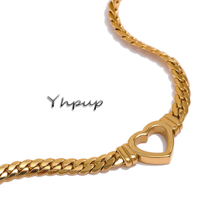 Necklace Stainless Steel for Women Fashion Metal Texture Flat Collar Waterproof Necklace Girlfriend Gift