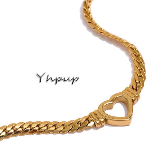 Necklace Stainless Steel for Women Fashion Metal Texture Flat Collar Waterproof Necklace Girlfriend Gift