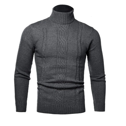 Winter Men's High Quality Turtleneck Sweater Thicken Sweater Casual Pullover