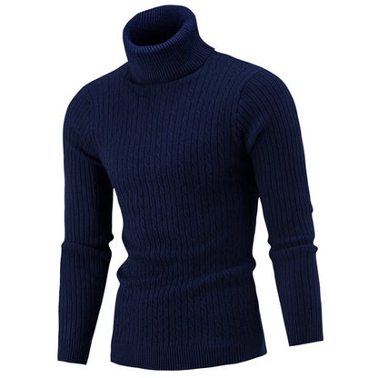 Winter Men's High Quality Turtleneck Sweater Thicken Sweater Casual Pullover