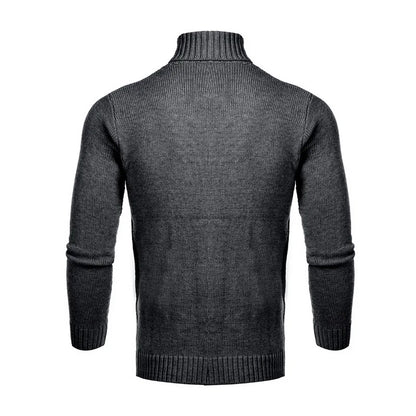 Winter Men's High Quality Turtleneck Sweater Thicken Sweater Casual Pullover