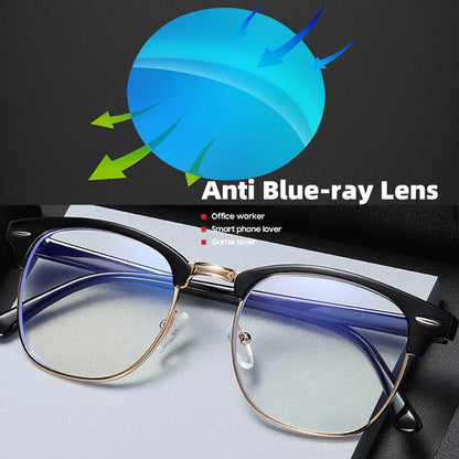 Classic Phochromic Lens Blocking Blue Light Glasses Men Color Changing Computer Gaming Square Anti Bluelight Women Eyeglasses