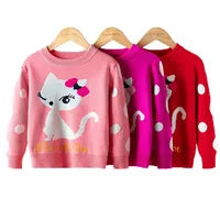 Warm Set Children's Hooded Cartoon Solid Colour 3 Pcs Girls Sweatshirt Cute Casual Suit 4-12Y