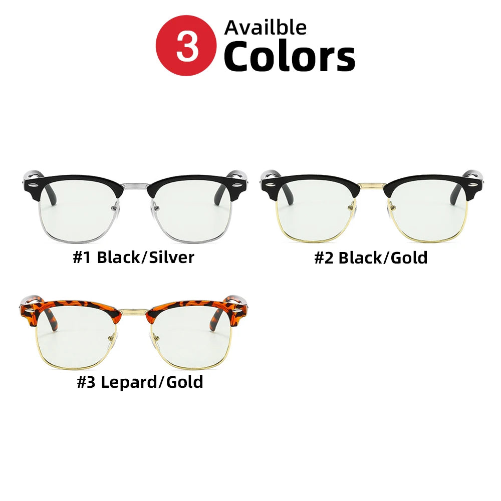 Classic Phochromic Lens Blocking Blue Light Glasses Men Color Changing Computer Gaming Square Anti Bluelight Women Eyeglasses
