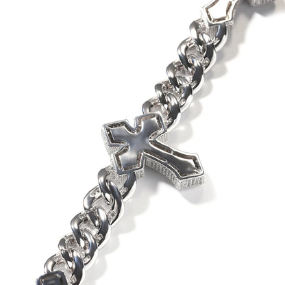 THE BLING KING 3pcs Necklace Prong Setting 5A Cubic Zirconia Choker HipHop Fashion Jewelry