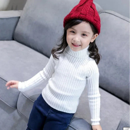 2024 New Sweater  1-9Yrs Kids Pullover Winter Knitted Bottoming Boys Sweaters