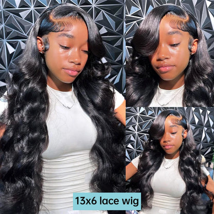 200 Density Body Wave  32 inch 13x4 Transparent Lace Frontal Wig