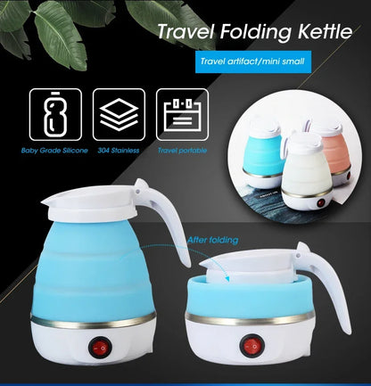 Mini  Portable Teapot Water Heater Outdoor Travel Home Tea Pot Water Kettle 0.6L 600W