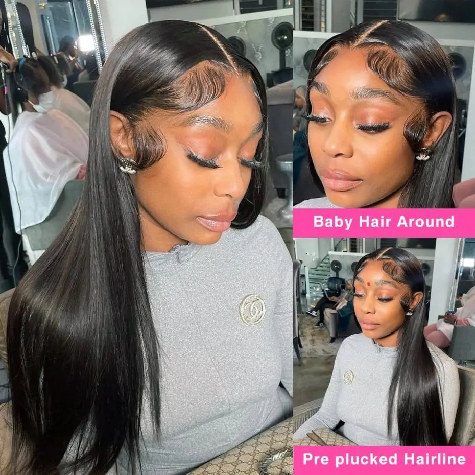 Bone Straight Lace Front Wigs Human Hair 180% Density 13x4 13x6 HD Lace Frontal Wigs For Women Human Hair 360 Lace Front Wigs