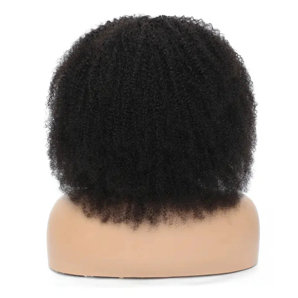 180% Density Afro Kinky Curly Human Hair Wig With Wigs