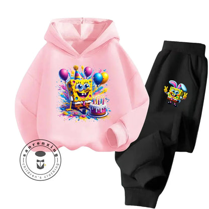 2024 Long Sleeve Streetwear for Kids Age 3-14 Spring Autumn Casual Designs Bright Colors Hoodie Tracksuit