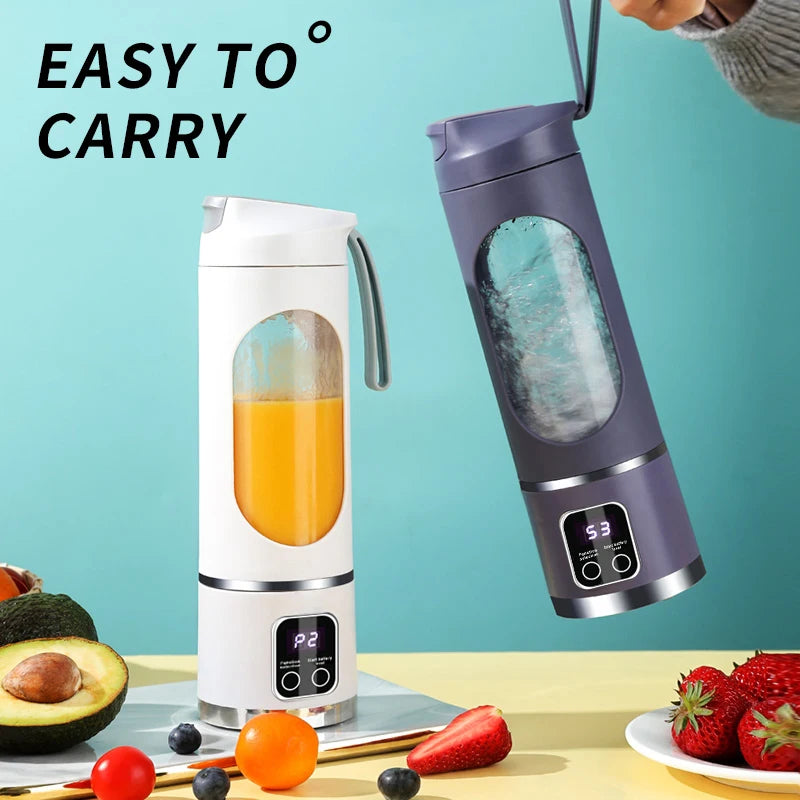 450ml Fruit Juicer 8 Blades 3 Gears USB Rechargeable Portable Blender Ice Crusher for Shakes and Smoothies Juicer Cup