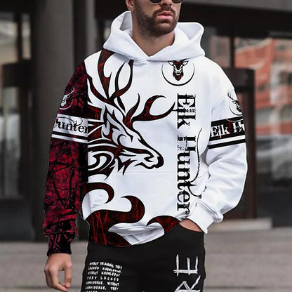 Men's Hoodie 3D Printed sweatshirts outdoors  Long Sleeve  for Men