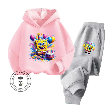 2024 Long Sleeve Streetwear for Kids Age 3-14 Spring Autumn Casual Designs Bright Colors Hoodie Tracksuit