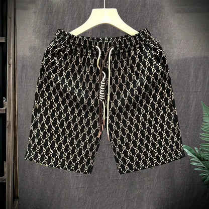 High Quality Men's Shorts Summer American Gym Shorts Fashion Green Short Pants Harajuku High Street Men's Clothing Streetwear