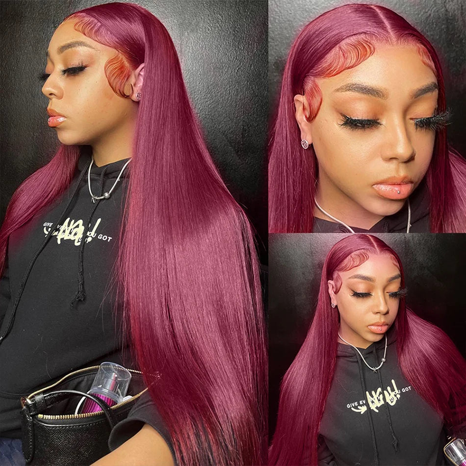 13x4 Colored Lace Frontal Human Hair Wigs