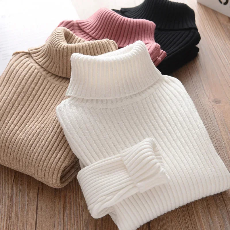 2024 New Sweater  1-9Yrs Kids Pullover Winter Knitted Bottoming Boys Sweaters