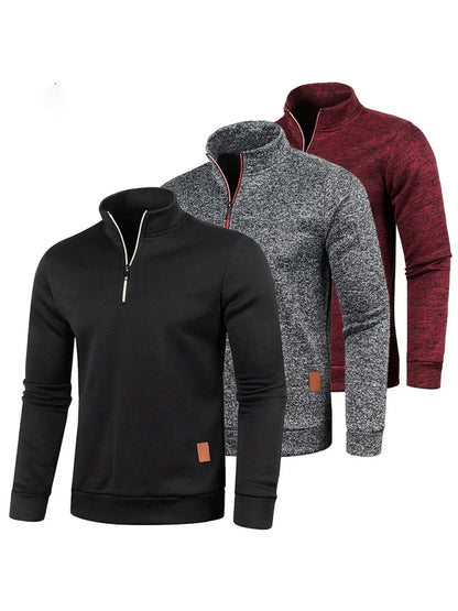 Fashionable and casual mens sportswear,spring thick pullover,half zipper pullover,mens outdoor sportswear,autumn solid color top