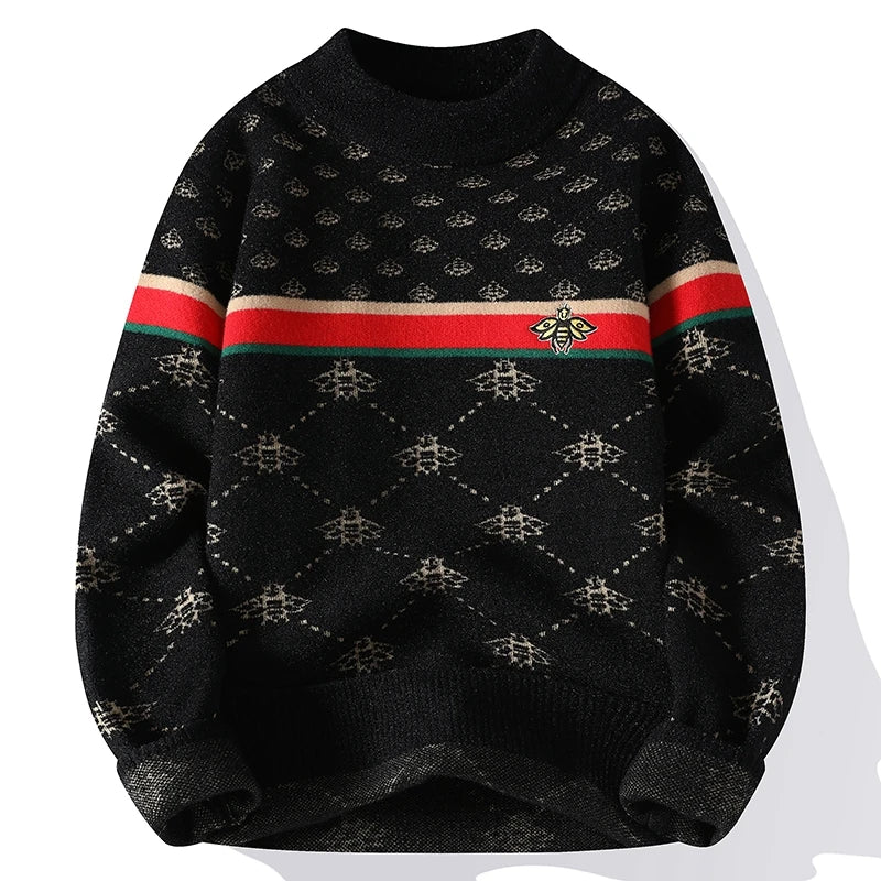 High End Luxury Cashmere Sweater Men Soft Warm Mens Christmas Jumper