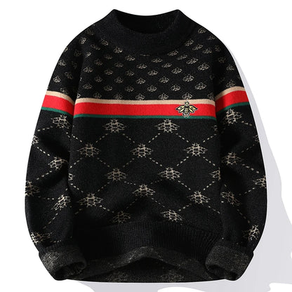 High End Luxury Cashmere Sweater Men Soft Warm Mens Christmas Jumper