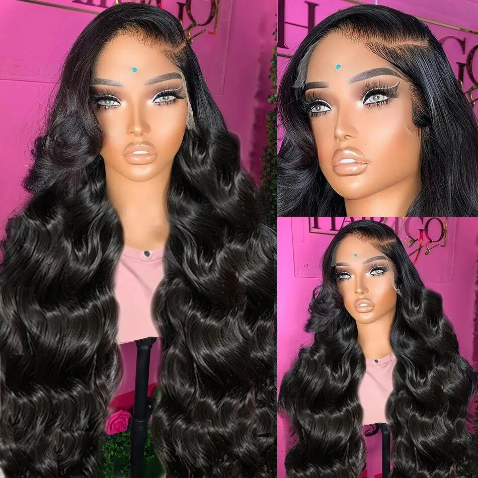 200 Density Body Wave  32 inch 13x4 Transparent Lace Frontal Wig