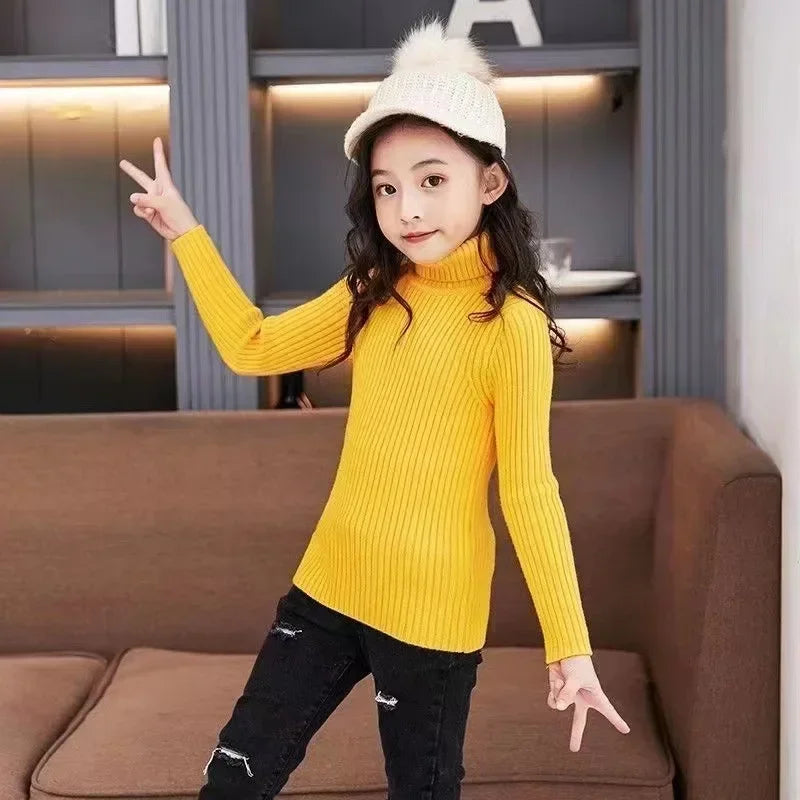 2024 New Sweater  1-9Yrs Kids Pullover Winter Knitted Bottoming Boys Sweaters