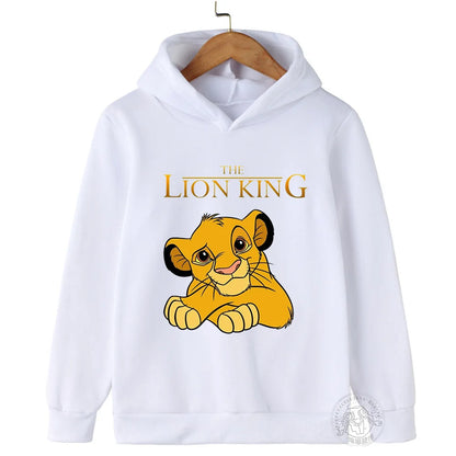 Kids Cartoon Animal King Graphic The Lion Simba Hoodies Cartoon Boys Girls Printed Sweatshirt Children Tops Long-Sleeve Clothes