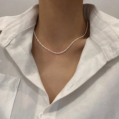 Colour Sparkling Clavicle Chain Choker Necklace Collar For Women Fine Jewelry Wedding Party Birthday Gift