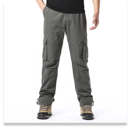 Sports Jogging Tactical Pants Elastic Waist Pure Cotton Casual Work Pants