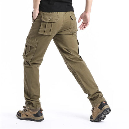 Sports Jogging Tactical Pants Elastic Waist Pure Cotton Casual Work Pants