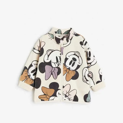 Mickey Pattern Baby Boys Autumn Winter Greatcoat Children's Clothes Cartoon Fashion Girl Boy Jackets Outerwear Kids Clothing