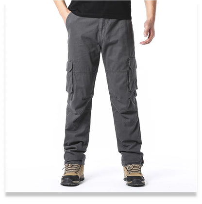 Sports Jogging Tactical Pants Elastic Waist Pure Cotton Casual Work Pants