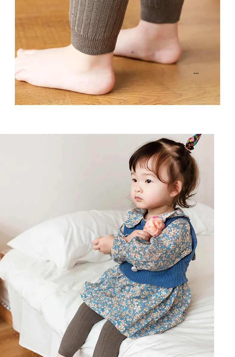 NEW Spring Autumn Baby Pants Newborn Girls Leggings Soild Color Cotton Pants Kids Children Leggings 0-6 Years