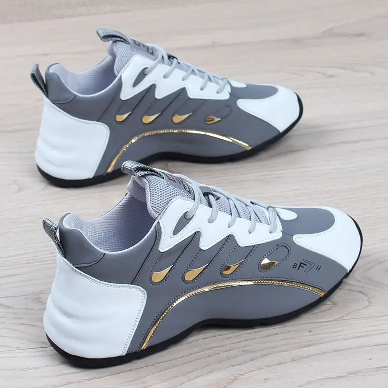 Light Soft Breathable Vulcanize Shoes High Quality Soft Leather Sneakers