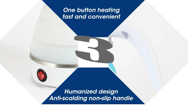 Mini  Portable Teapot Water Heater Outdoor Travel Home Tea Pot Water Kettle 0.6L 600W