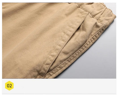 Sports Jogging Tactical Pants Elastic Waist Pure Cotton Casual Work Pants