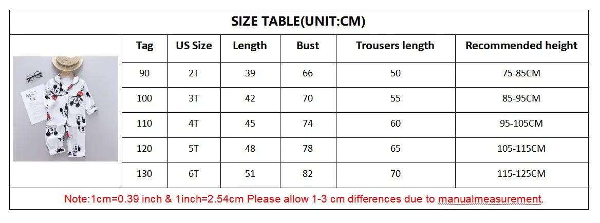 Disney Mickey Mouse Children Pajamas Suit Silk Satin Long Sleeve Top+Trousers 2Pcs Baby Boys Girls Cartoon Satin Set Nightgown