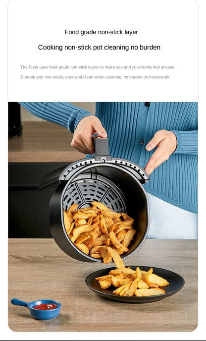 Deerma Oil-free air fryer Household appliances Intelligent large capacity automatic multi-function chip machine Touch screen