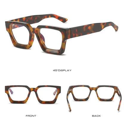Square Glasses Unisex  Small Square Computer Glasses Men Women Retro Ins Popular Eyewear