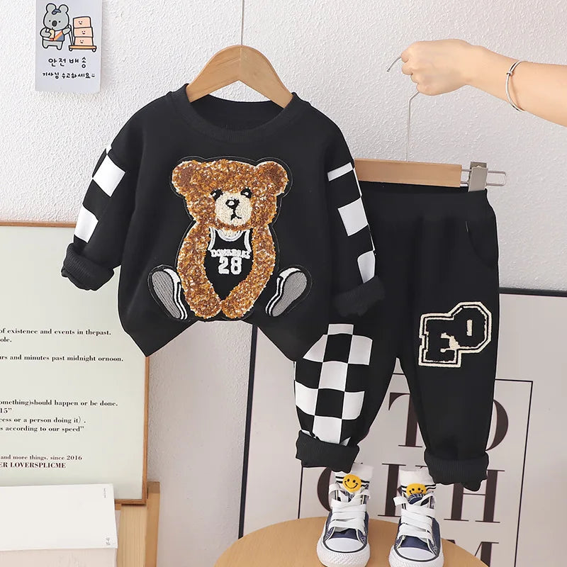 Children Baby Fashion Hoodies Boys Girls Clothing Sets Spring and Autumn Kids Long Sleeve Sweatshirt+Pants Casual Outfit