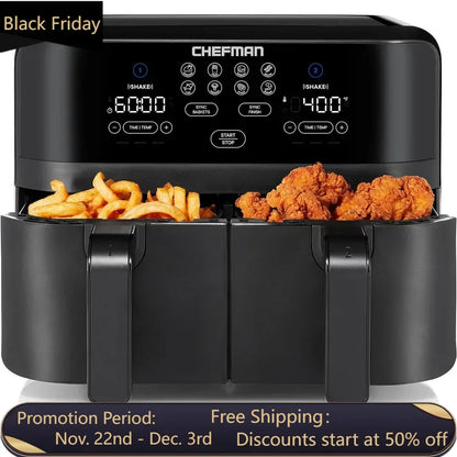 Maximize The Healthiest Meals With Double Basket Capacity Air Fryer Home-appliance Kitchen Airfryer Airfryers Oil Fryers